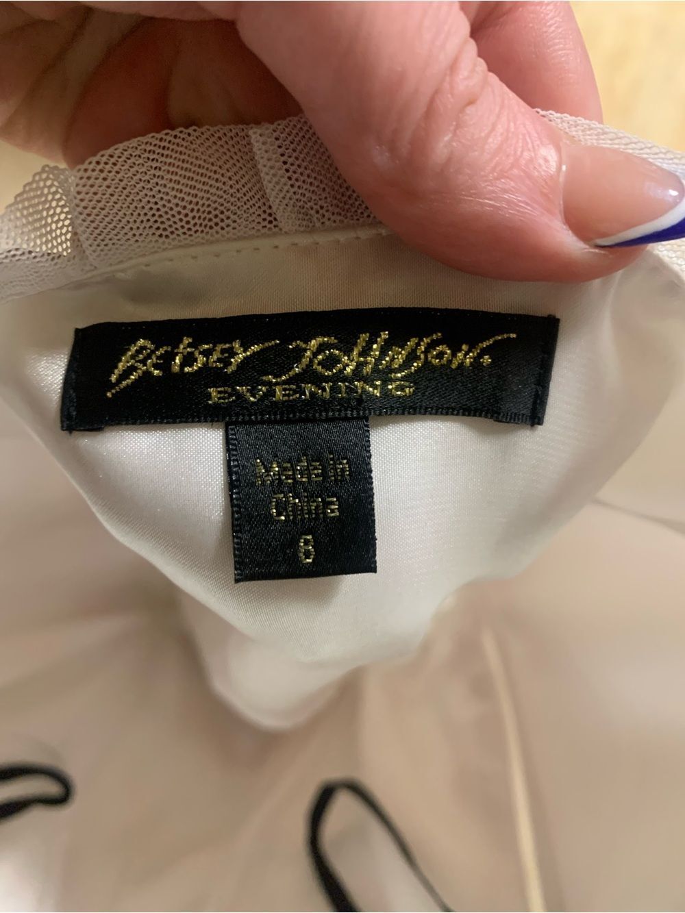 RARE Vintage Betsey Johnson Evening white floral party Dress - Picture 4 of 4